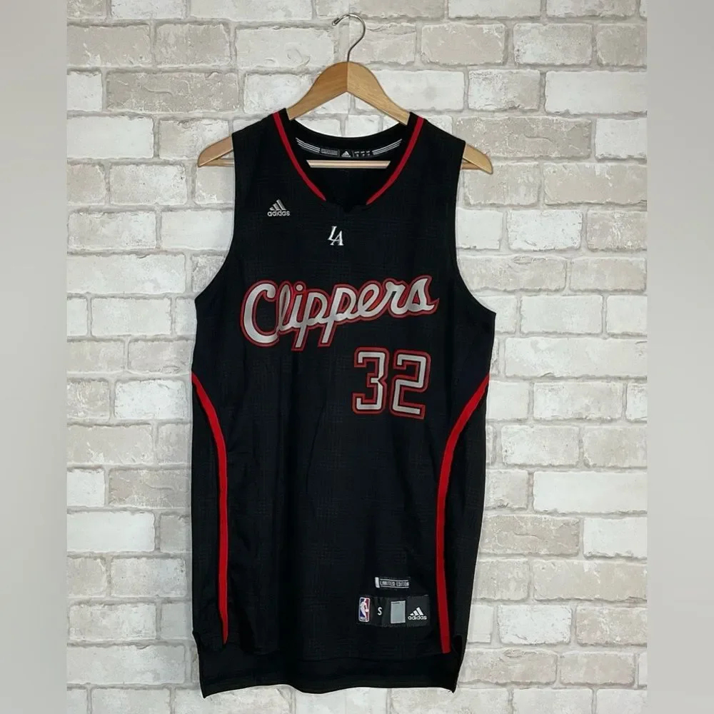 Adidas LA Clippers 32 Blake Griffin Black & Red Jersey Size S